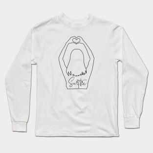 Swiftie Heart Hands - Black Long Sleeve T-Shirt